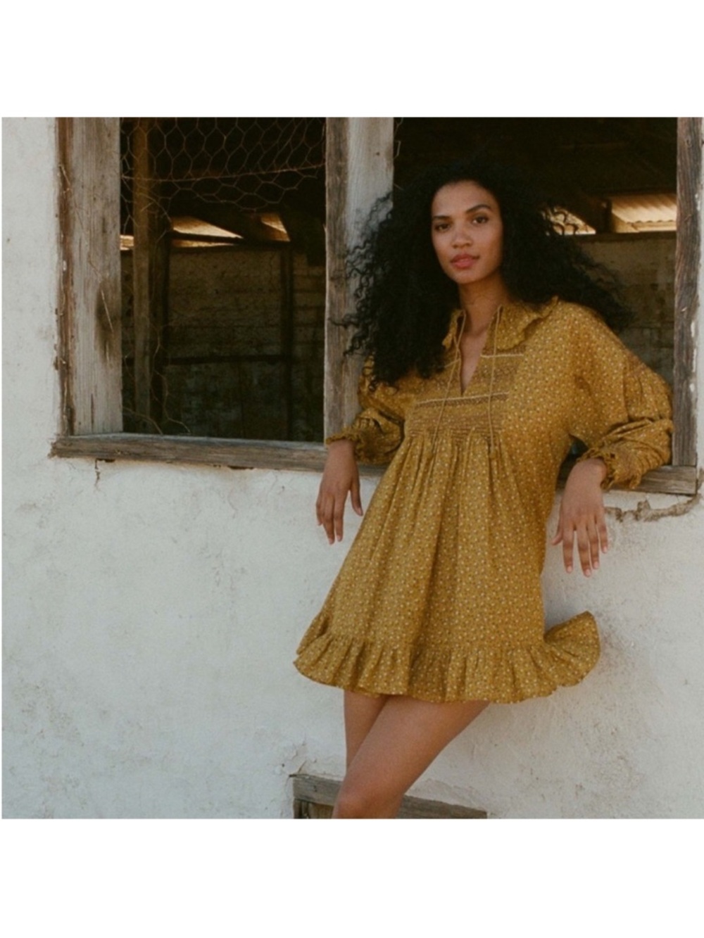 Doen Cordelia Mini Dress In Sunsoaked Foothills Floral